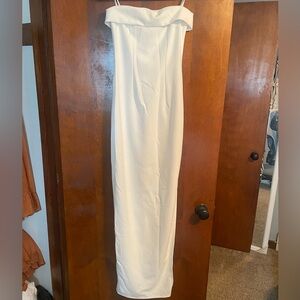 NWT White strapless bodycon maxi dress